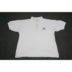 Vintage Ecological Shirt Adult 2XL XXL White Polo Golf Cost Rica Vacation Casual